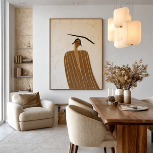 Striped Muse Textured Wall Art styled interior scene 4 | OILDECO