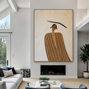 Striped Muse Textured Wall Art styled interior scene 5 | OILDECO