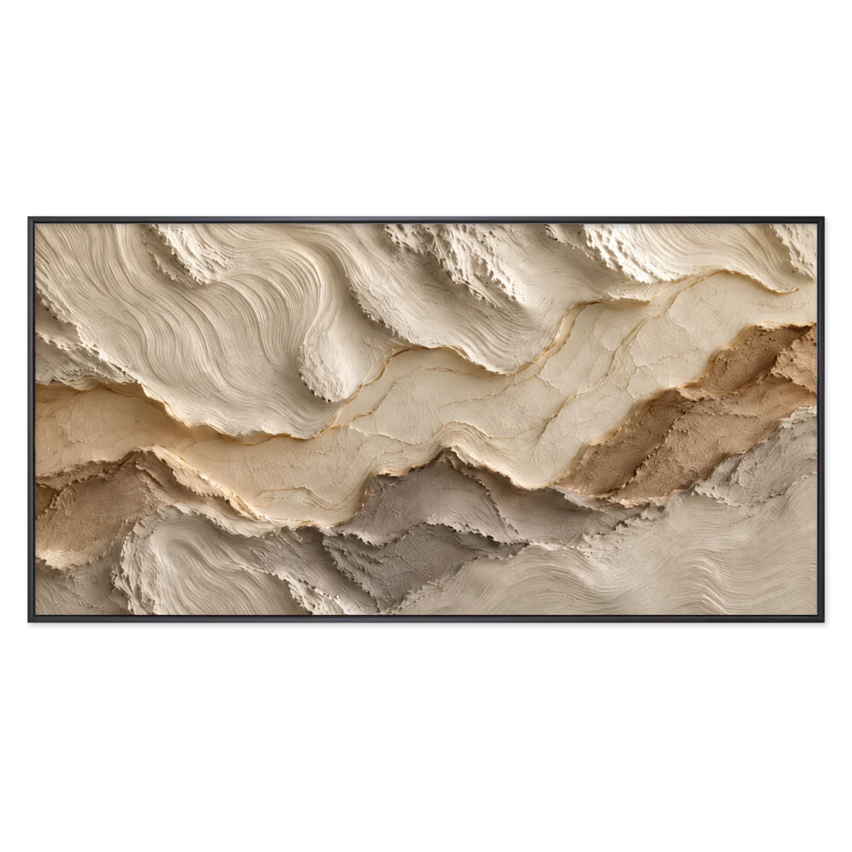 Ivory Strata Textured Wall Art