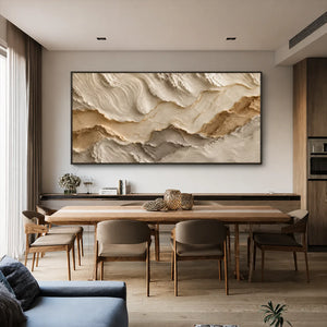 Ivory Strata Textured Wall Art styled interior scene 3 | OILDECO