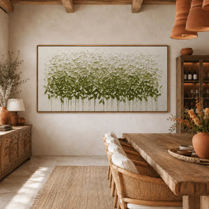 Olive Canopy Textured Wall Art styled interior scene 1 | OILDECO