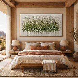 Olive Canopy Textured Wall Art styled interior scene 2 | OILDECO