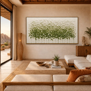 Olive Canopy Textured Wall Art styled interior scene 3 | OILDECO