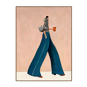 Striped Stroll Fashion Wall Art | OILDECO