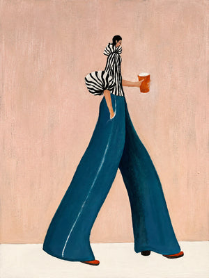 Striped Stroll Fashion Wall Art artwork view | OILDECO