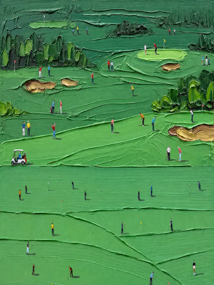 Emerald Fairways Golf Wall Art artwork view | OILDECO