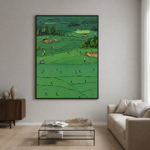 Emerald Fairways Golf Wall Art styled interior scene 5 | OILDECO