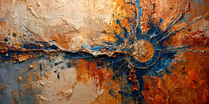 Celestial Compass Textured Wall Art artwork view | OILDECO