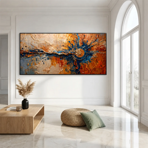 Celestial Compass Textured Wall Art styled interior scene 1 | OILDECO