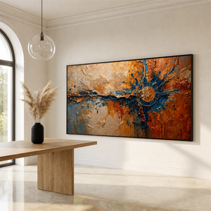 Celestial Compass Textured Wall Art styled interior scene 4 | OILDECO
