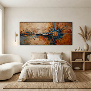 Celestial Compass Textured Wall Art styled interior scene 5 | OILDECO