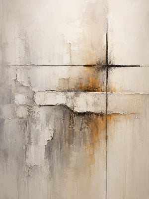 Original artwork view of Quiet Cross Abstract Wall Art | Oildeco