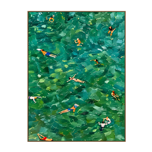 Emerald Bathers Figure Wall Art | OILDECO