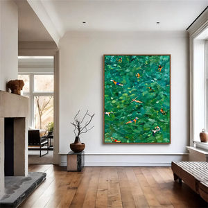 Emerald Bathers Figure Wall Art styled interior scene 3 | OILDECO