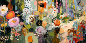 Garden Tapestry Panoramic Wall Art artwork view | OILDECO