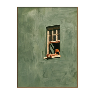 Sage Window Reader Wall Art | OILDECO