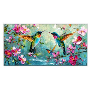 Blossom Flight Hummingbird Wall Art | OILDECO