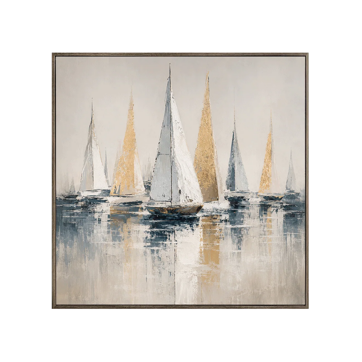 Goldene Segel Ozean Wandkunst