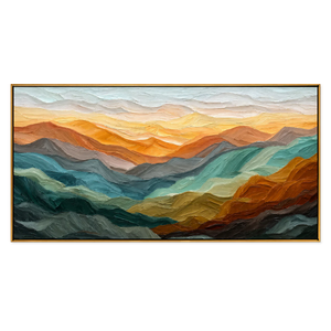 Golden Ridges Panoramic Wall Art | OILDECO