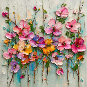 Candy Bloom Floral Wall Art artwork view | OILDECO