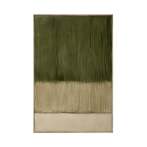 Olive Lines Textured Wall Art | Oildeco