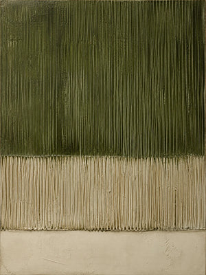 Original artwork view of Olive Lines Textured Wall Art | Oildeco