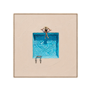 Poolside Pause Textured Wall Art | OILDECO