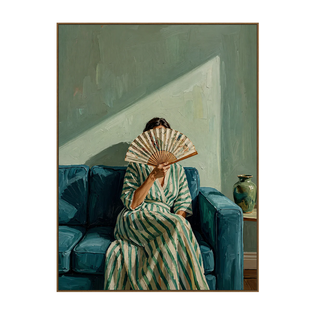 Veiled Fan Figure Wall Art