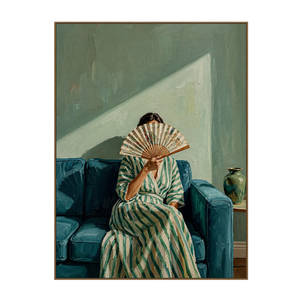 Veiled Fan Figure Wall Art | OILDECO