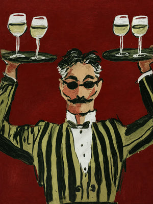 The Grand Toast Waiter Wall Art artwork view | OILDECO