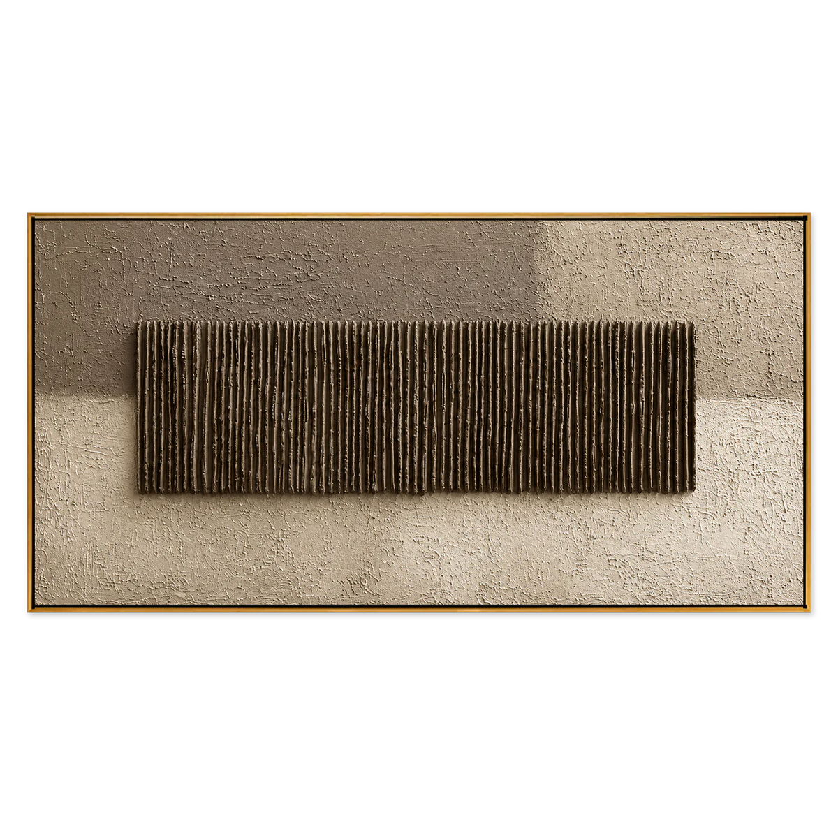 Umber Reed Relief Wall Art