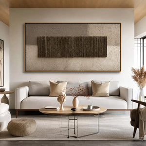 Umber Reed Relief Wall Art styled interior scene 2 | OILDECO