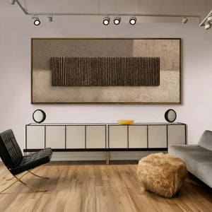 Umber Reed Relief Wall Art styled interior scene 4 | OILDECO