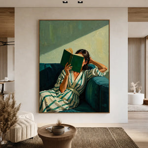 Quiet Chapter Figure Wall Art styled interior scene 1 | OILDECO