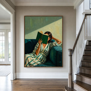 Quiet Chapter Figure Wall Art styled interior scene 2 | OILDECO