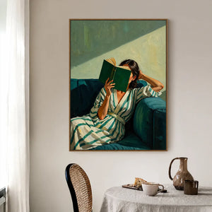 Quiet Chapter Figure Wall Art styled interior scene 3 | OILDECO