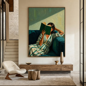 Quiet Chapter Figure Wall Art styled interior scene 4 | OILDECO