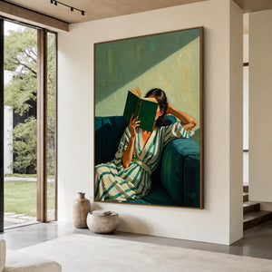 Quiet Chapter Figure Wall Art styled interior scene 5 | OILDECO