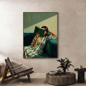 Quiet Chapter Figure Wall Art styled interior scene 6 | OILDECO