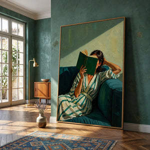 Quiet Chapter Figure Wall Art styled interior scene 7 | OILDECO