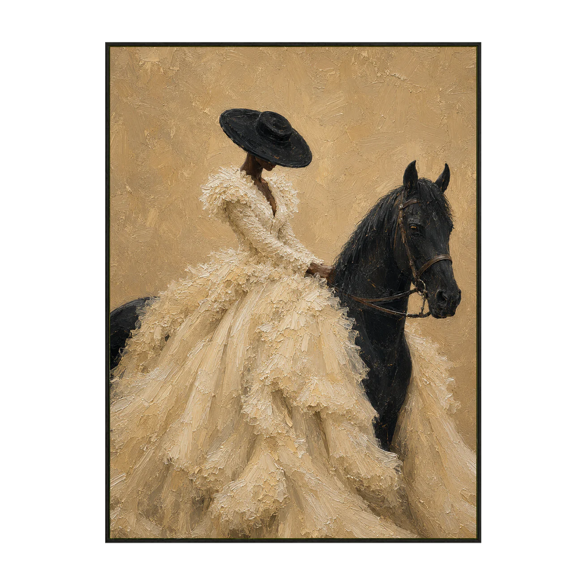 Ivory Rider Horse Wall Art