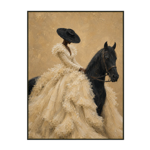 Ivory Rider Horse Wall Art | OILDECO
