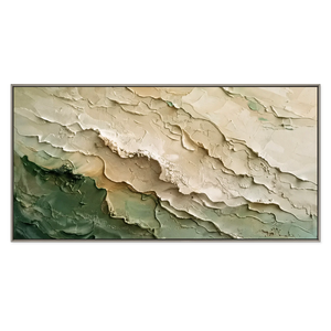 Ivory Sage Tides Relief Wall Art | OILDECO