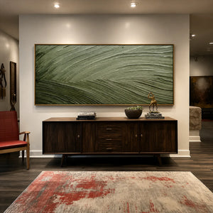 Sage Current Textured Wall Art styled interior scene 2 | OILDECO