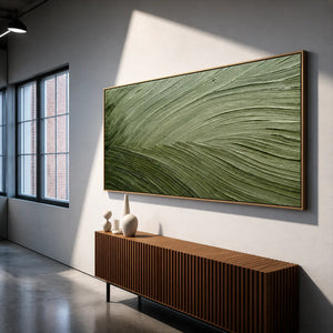 Sage Current Textured Wall Art styled interior scene 5 | OILDECO