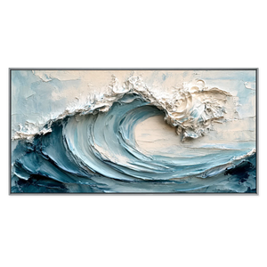 Cerulean Crest Relief Wall Art | OILDECO