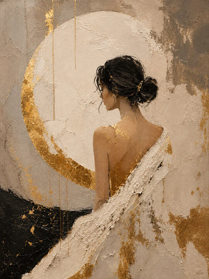 Moonlit Grace Textured Wall Art artwork view | OILDECO