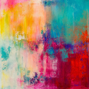 Prismatic Haze Abstract Wall Art artwork view | OILDECO