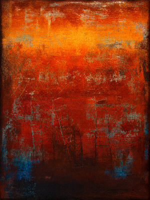Ember Horizon Textured Wall Art artwork view | OILDECO
