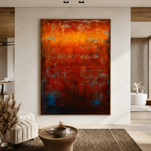Ember Horizon Textured Wall Art styled interior scene 1 | OILDECO